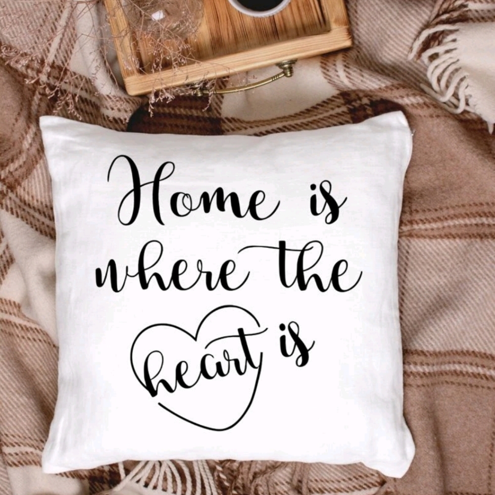 New! "Home is where the heart is" pillow cover
